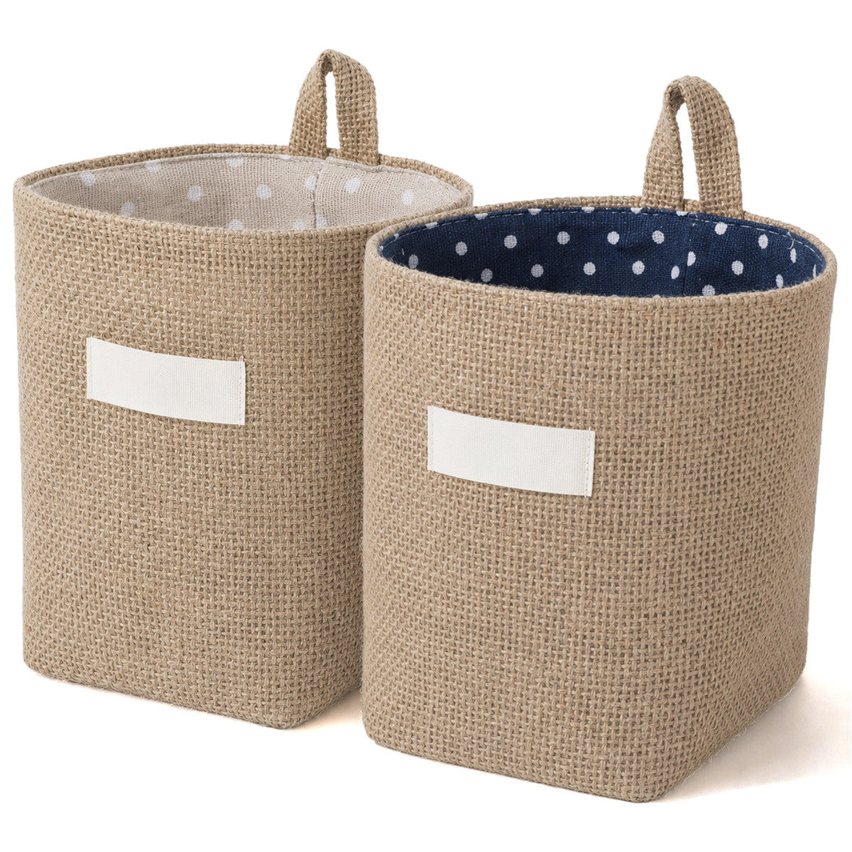2Pcs Small Hanging Basket Hanging Storage Basket Foldable Wall Storage Bags
