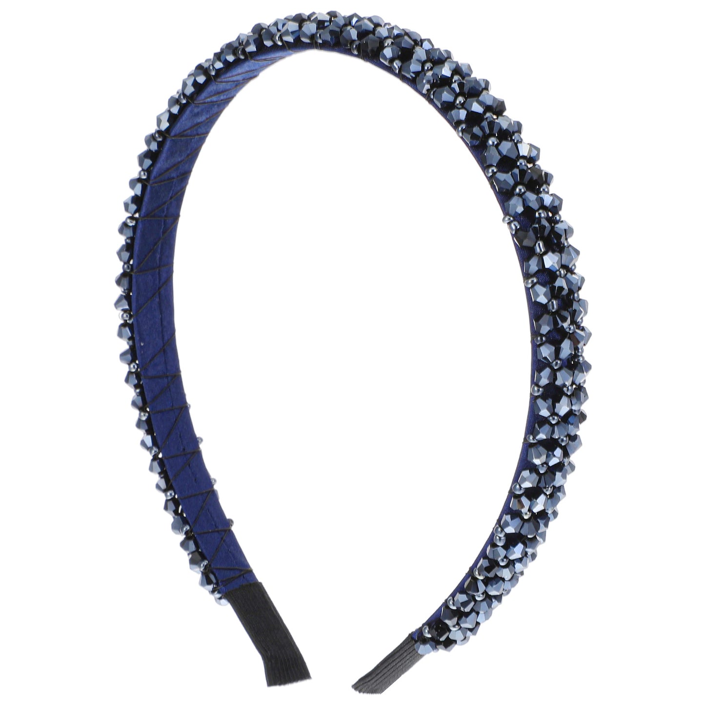 RAHHLIZS Rhinestone Headbands for Women Girls, Fashion Sparkly Beaded Hair Hoop Fancy Dressy Headbands Hair Accessories Bling Padded Hairs Bands for Women Girls