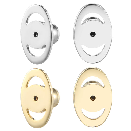 Teaaha 4 pcs Earring Lifter Backs for Droopy Ears, Large Earring Support Backings Replacements Secure Locking Support Backings for Heavy Earrings Backs for Studs