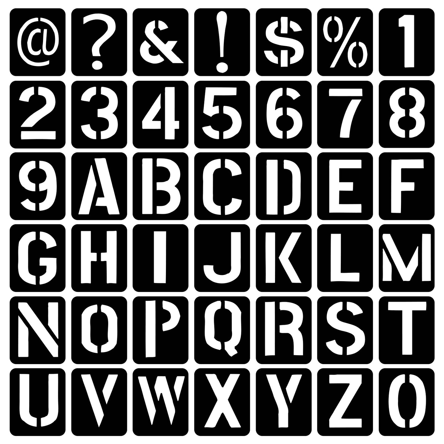 RAHHLIZS 42 Pcs 3 Inch Number Letter Stencils for Painting, Alphabet Spray Paint Letter Painting Stencils on Wood, Wall, Glass, Fabric, Sign and Craft Decoration