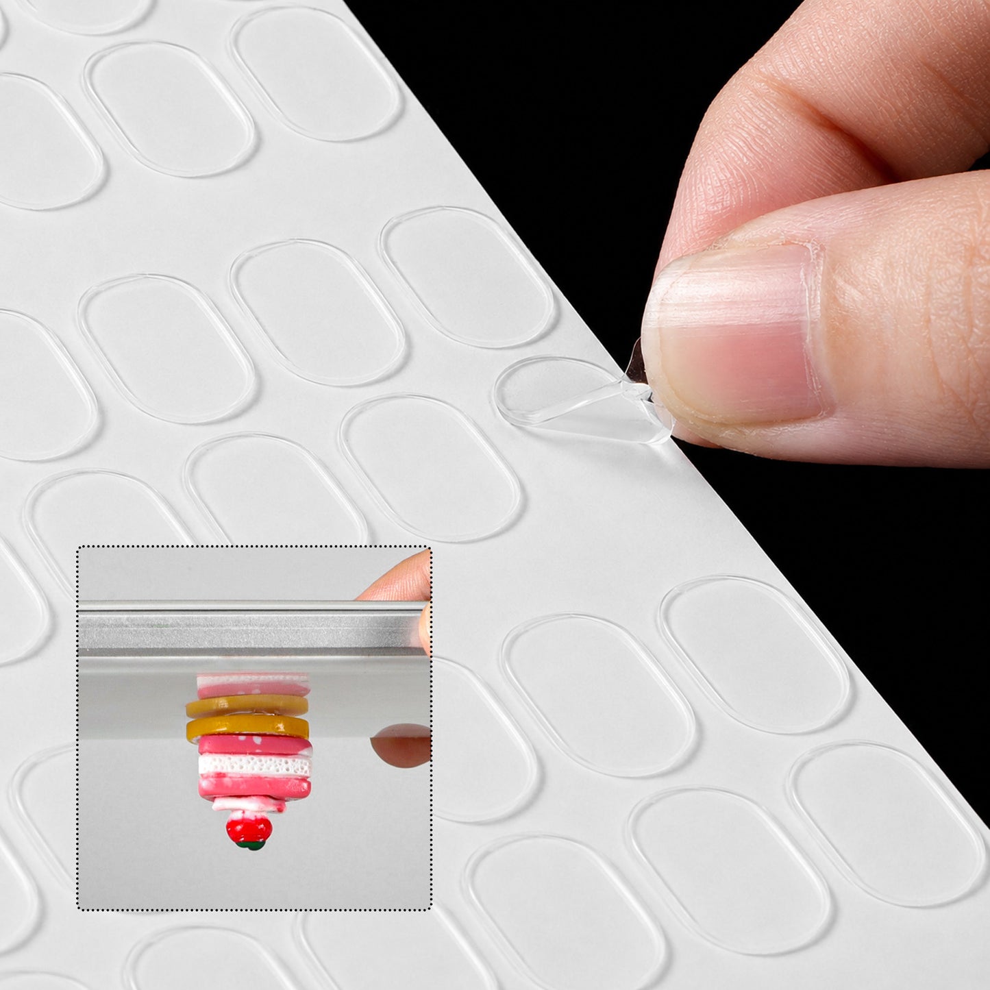 Quvvarly 200Pcs Double Sided Sticky Dots Poster Putty for Walls No Damage