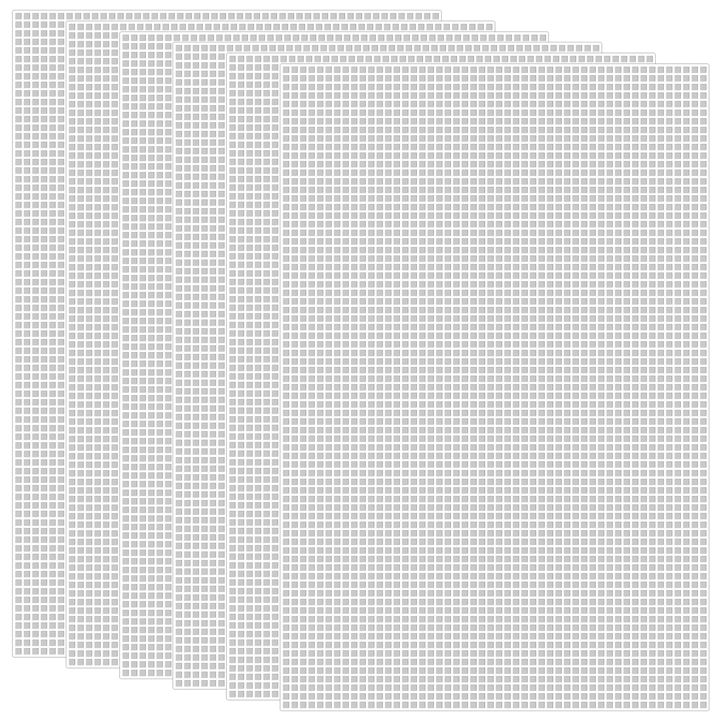 6 Pcs Eye Mesh for Mask White Fursuit Eye Mesh Waterproof Printable PVC Plastic Meshes Canvas Sheets for Furry Costume Roleplay Fursuits Sculpting Props Handicrafts Home Decor 11.81 × 7.87 Inches