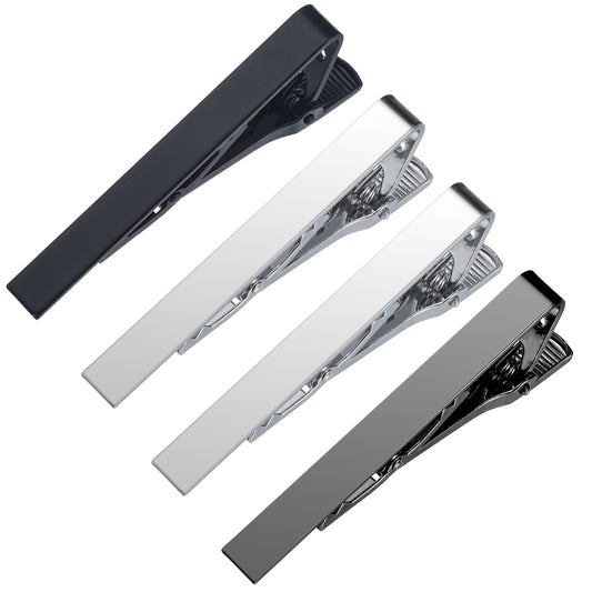 3 Pcs Tie Bars for Men Tie Bar Clip Set Necktie Clip Bars Ties Pins Suitable Wedding Anniversary Business Mens Father Male Friend Festival Gift 2.17 × 0.24 × 0.75 Inches Black Silver Copper