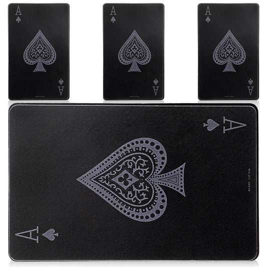 Tyqour 4Pcs Credit Card Skin Cover Debit Card Sticker Cover Black Spade A Card Stickers Skin Debit Card Cover Waterproof PVC Cover Protects Card from Scratches for Transportation Key Debit Credit