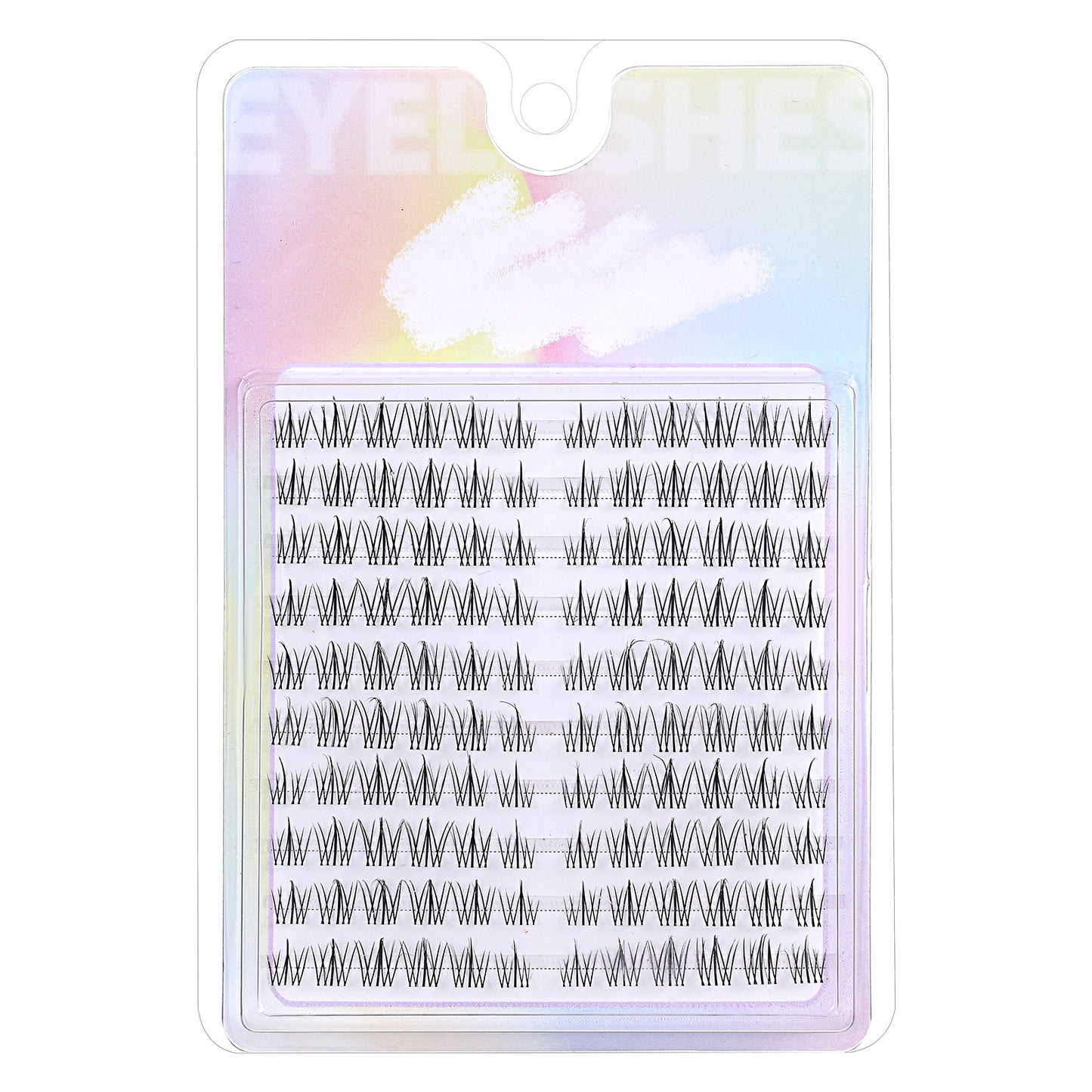 Ymapinc 120 Pcs Asian Lash Clusters, Anime Manhua Natural Lash Cluster Fake Eye Make Up Tool for Women DIY - Black