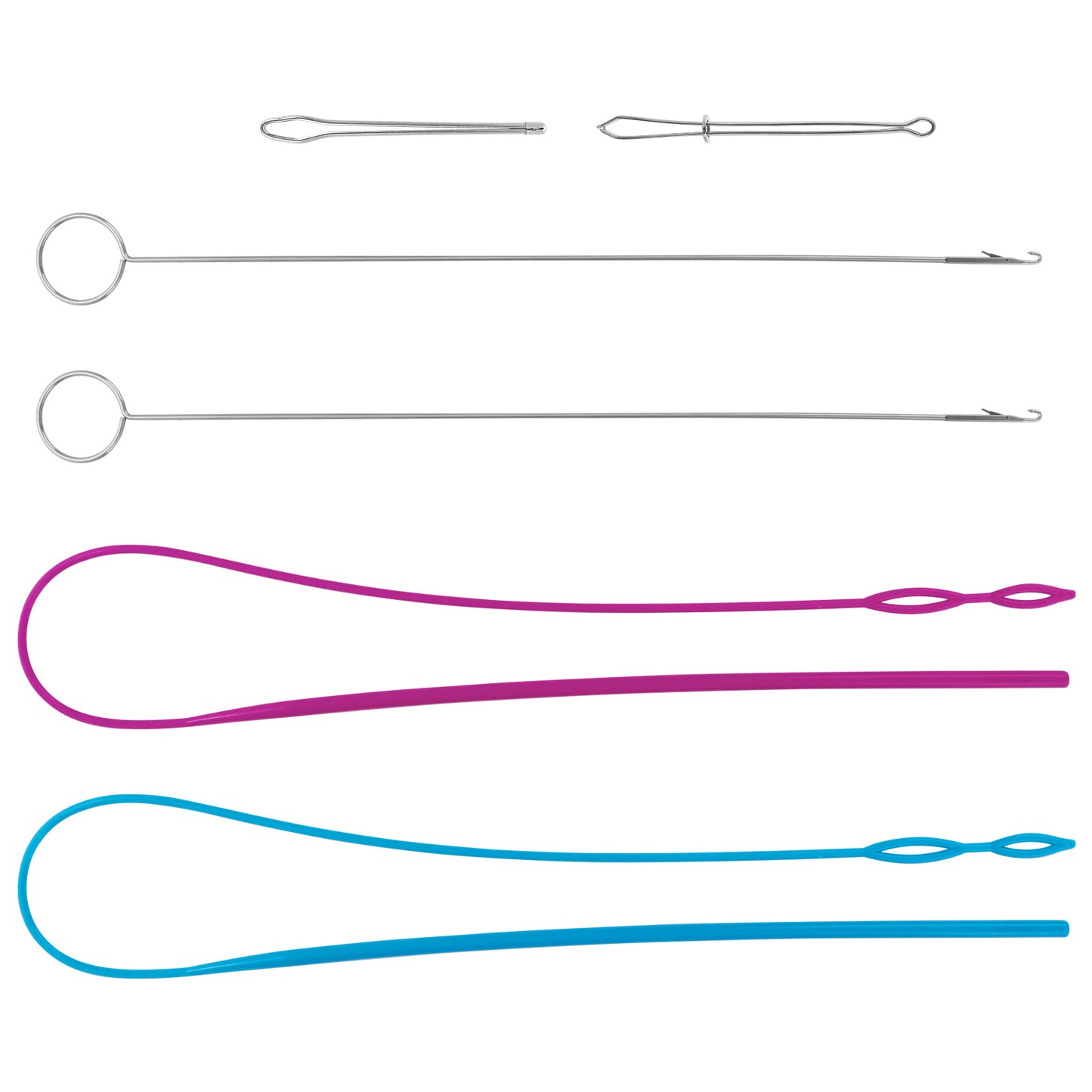 6 pcs Drawstring Threader Tool Set, Loop Turner Sewing Kit with Flexible Threader, Stainless Steel Tweezers, DIY Replacement Tools for Pants, Jackets, Hoodies