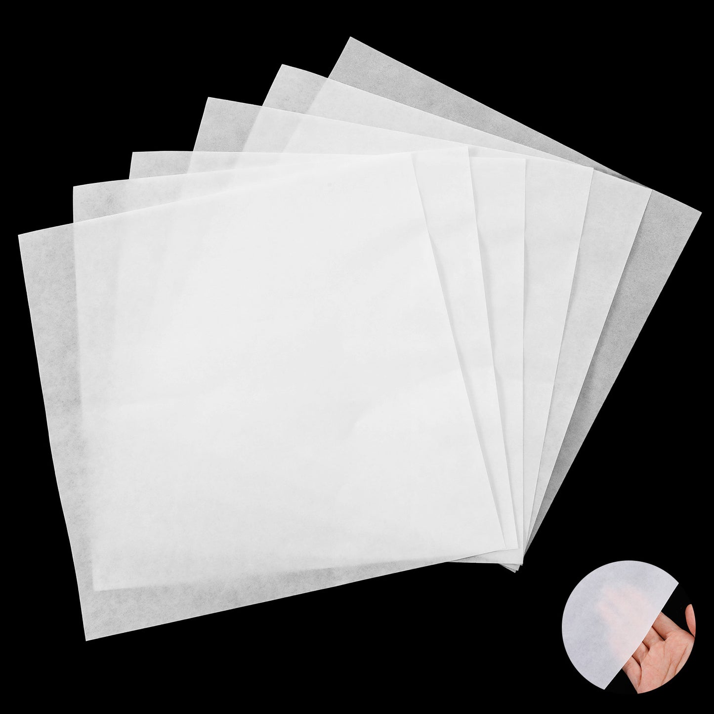 Ouligay 50 Pcs Fuse Bead Ironing Paper, Square Clear Fuse Bead Iron Paper 15 x 15cm, Clear Thermostability Ironing Papers, Fuse Bead Accessories for Beads Craft