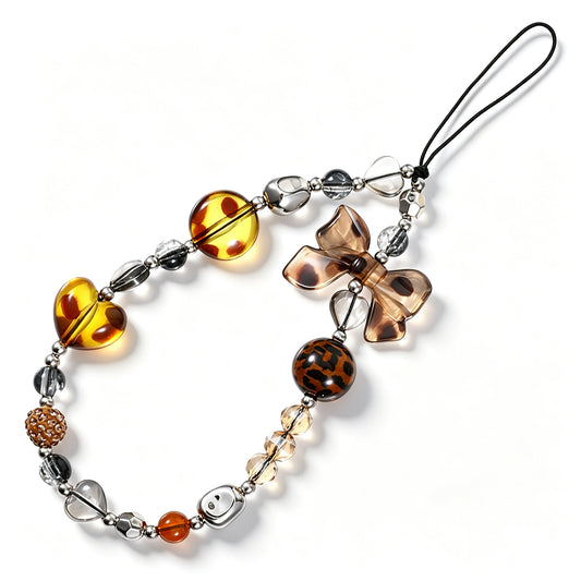 Ymapinc Phone Charm Strap, 1Pcs Beaded Phone Wrist Strap Cute Lanyard Women