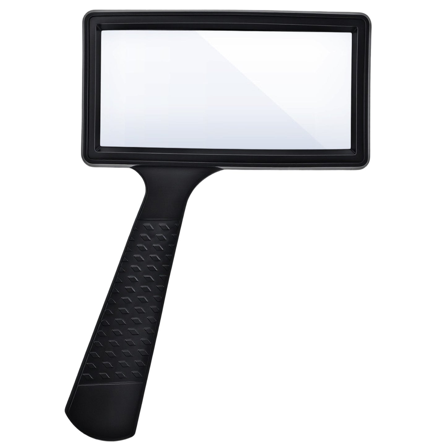 10X Handheld Magnifier, Large Rectangular Magnifying Glass For Reading, Scratch Resistant Glass Lens, Seniors Reading, Hobbies, Repair, Observation, Jumbo Horizontal Viewing Area