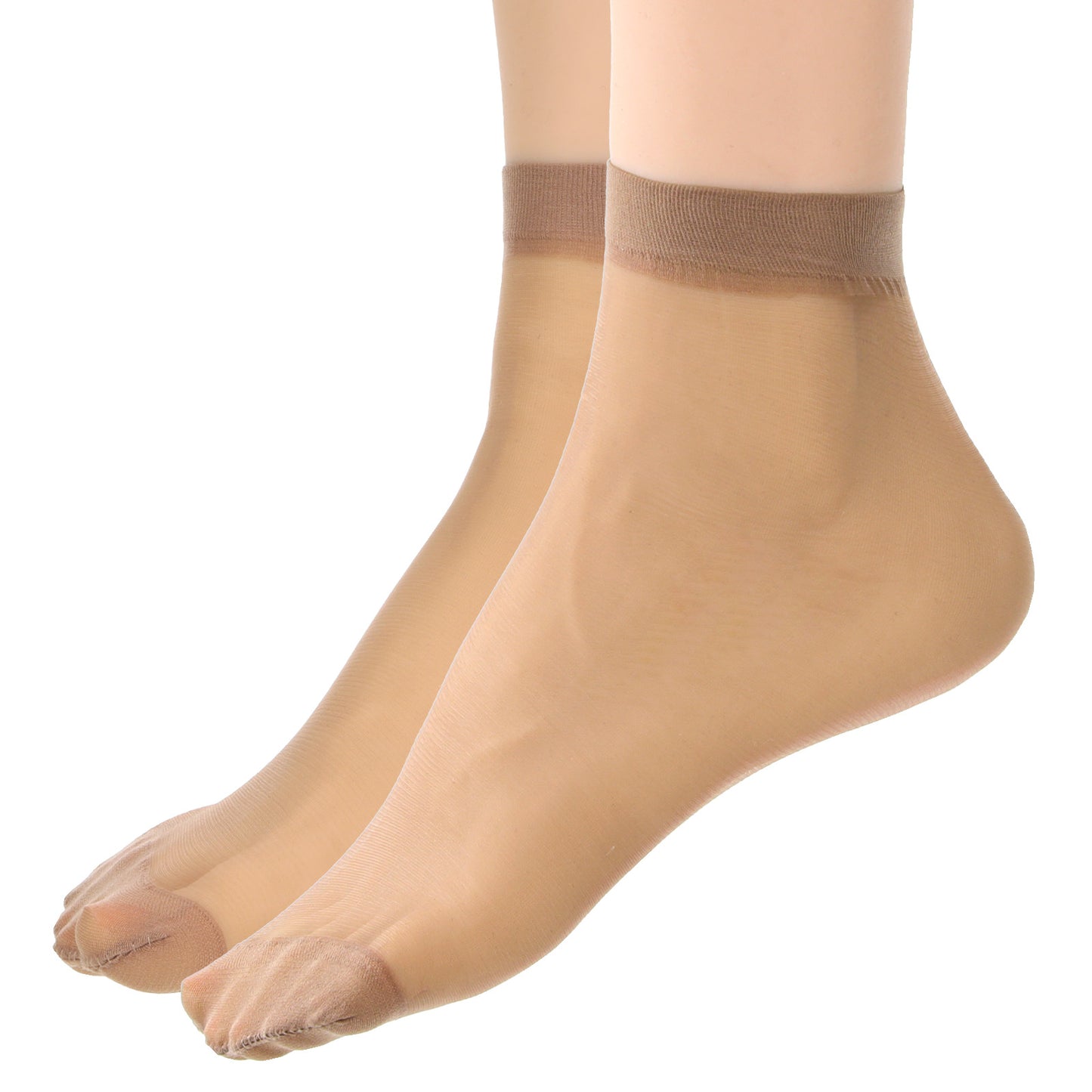 20 Pairs Sheer Socks Women Ankle Nylon Socks Soft Tight Hosiery with Reinforced Toe Summer Thin Sock for Flats Breathable Thin Cool See Through Stylish Calf Silk Sock for Women Girls