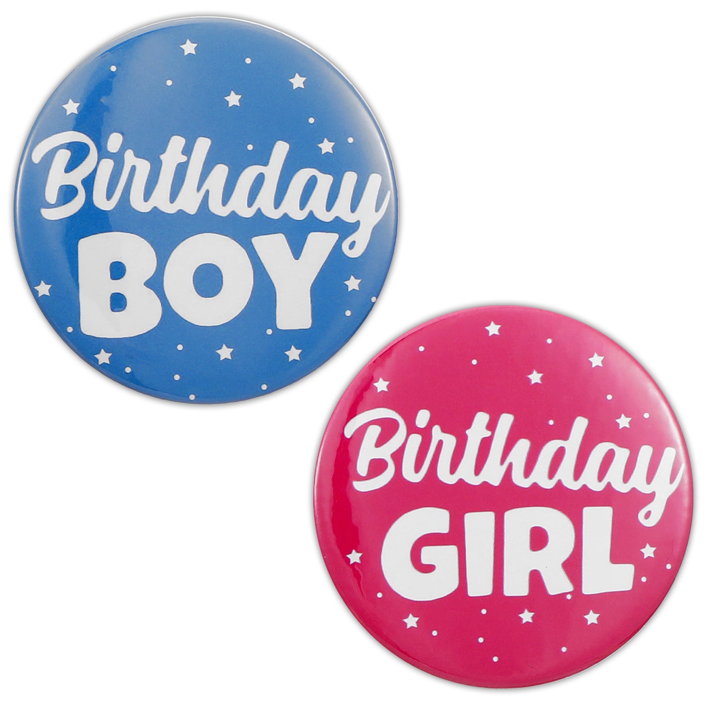 Shimmeroo 2PCS Birthday Pin for Girls & Boy,Birthday Badge Button Pins for Women Party Accessories,2.3''