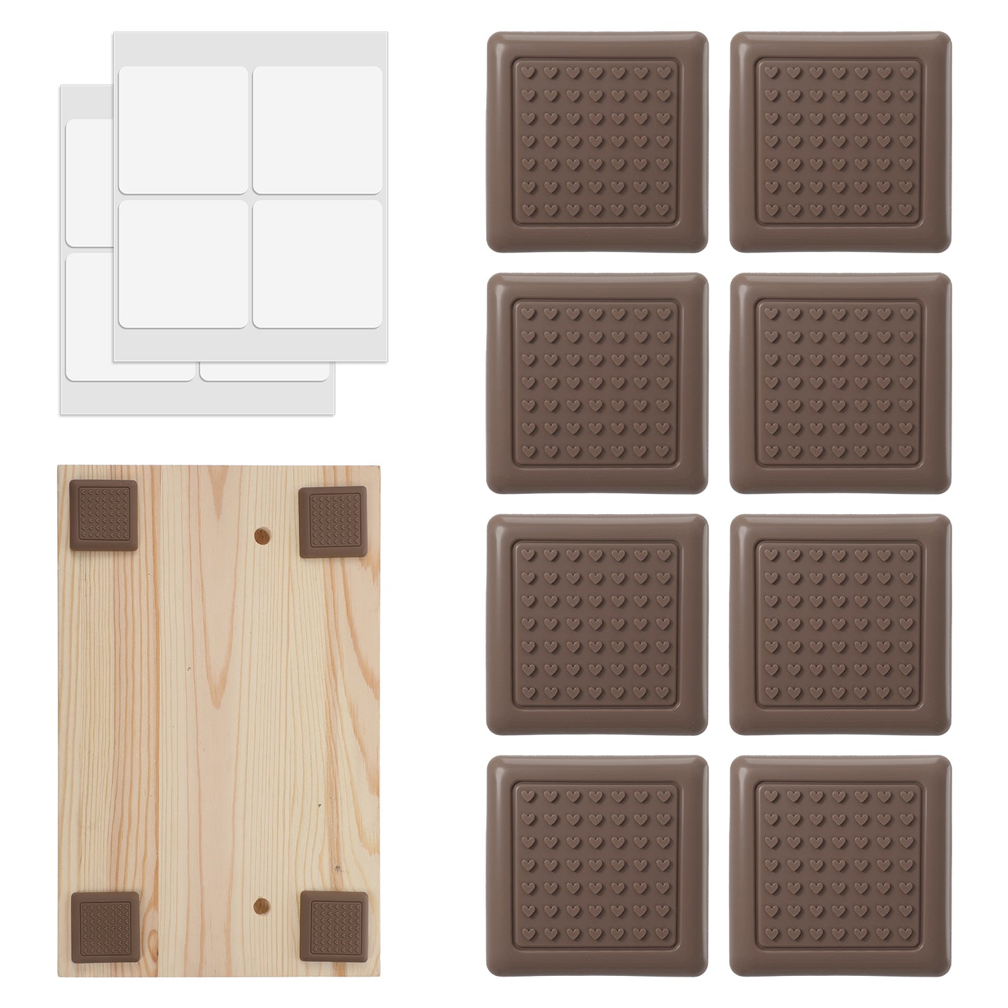 8 Pcs Anti Slip Cutting Board Pads Self-Adhesive Rubber Feet Self-Adhesive Silicone Feet Waterproof, Shock-Absorbent, Noise Reducing for Cutting Board