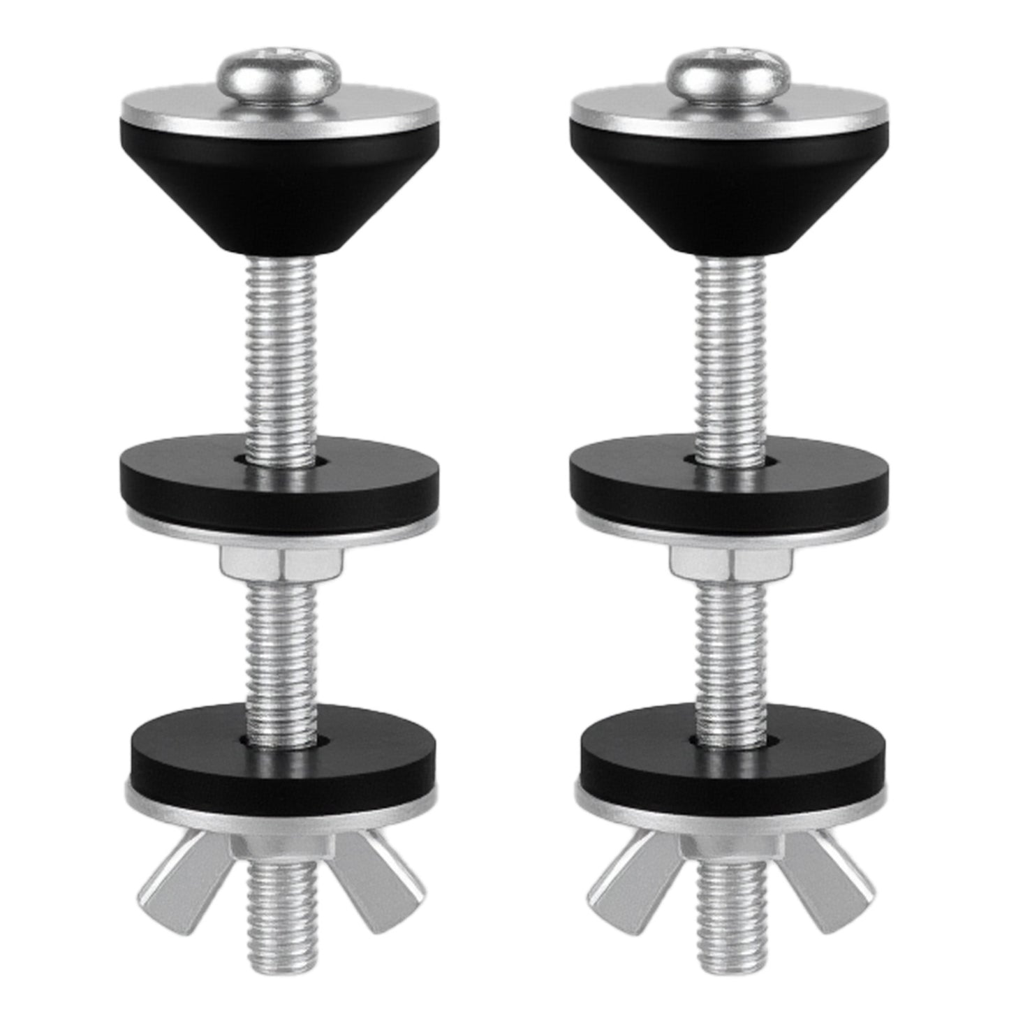 2pcs Toilet Tank Bolts,Heavy Duty Toilet Tank Bolts And Washers,Waterproof Stainless Steel Toilets Seat Screws And Rubber Washers Gaskets,Toilets Seat Bolt Replacement Kit With Extra Long Nut