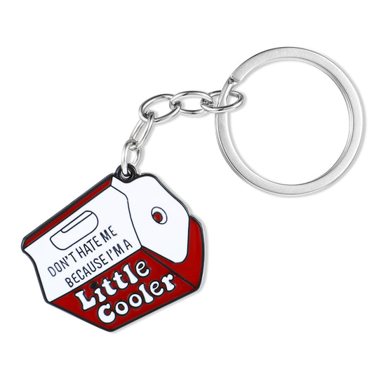 Ymapinc Cute Funny Keychains for Women & Men, Cool Gift for Car Key Holder Handbags Wallets Purse Tote Bag Birthday Anniversary Thanksgiving Graduation(Red & White, Zinc Alloy)