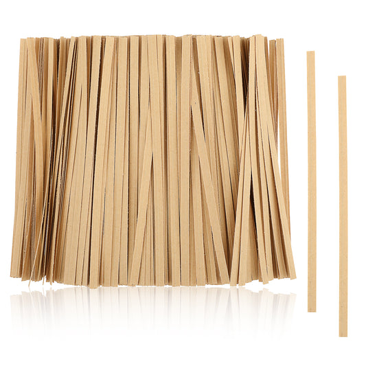 Teaaha 1000 PCS 4.7" Paper Twist Ties Reusable Bag Tie Wires Foil Ties Friendly Treat Bags Coffee Bags Snacks Cake Pops Party Favors, Gold