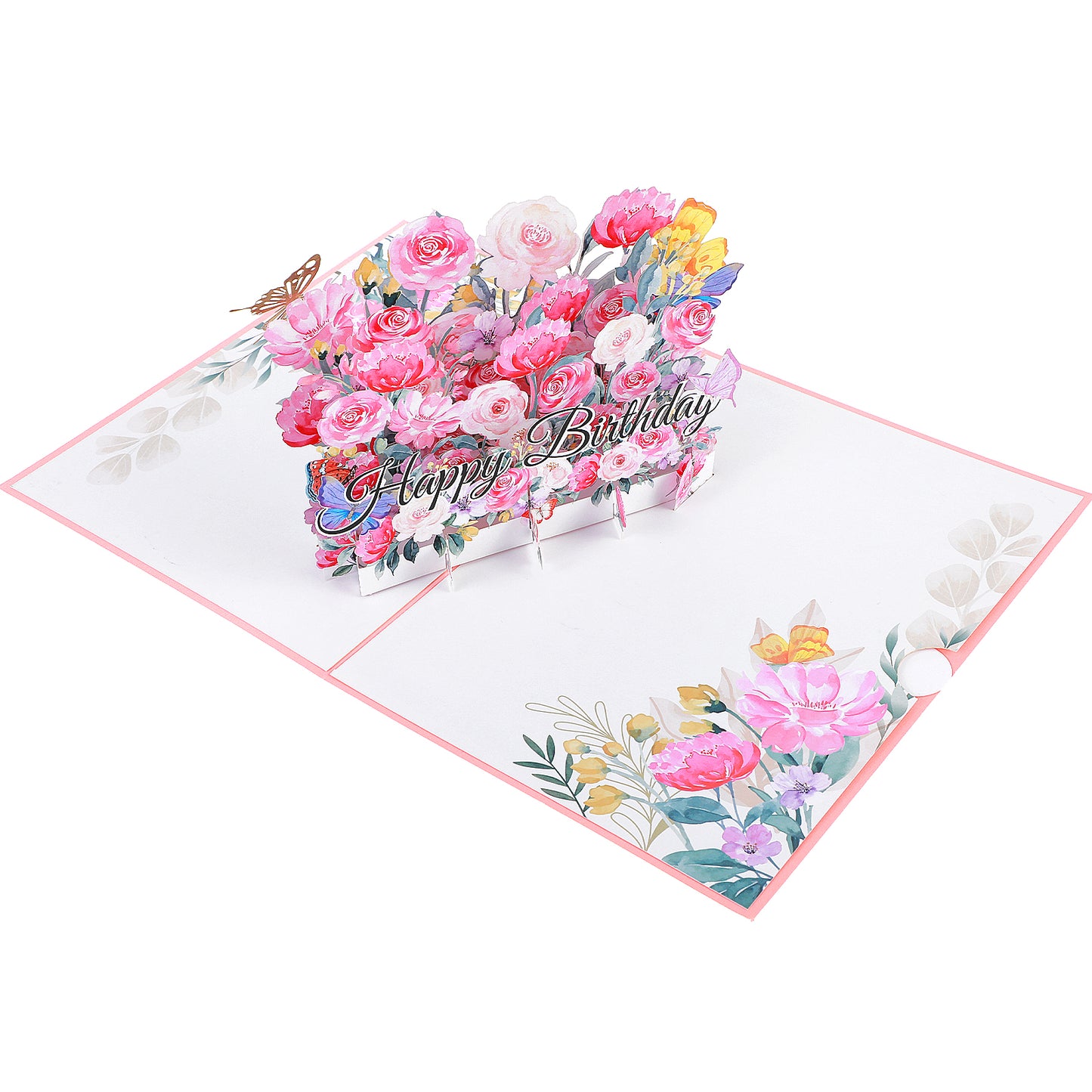 Tyqour Pop Up Birthday Card 3D Flower Birthday Pop Up Card Greeting Card with Envelop Blank Note Birthday Gift for Women Wife Girl Mom Daughter Sister(All Ages)