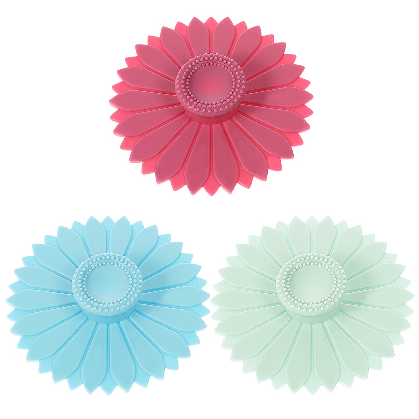 3 PCS Sunflower Silicone Cup Covers, 4.1 Inch Reusable Silicone Mug Cup Lids Airtight Cap Universal Glass Tumbler Covering Silicone Coffee Cup lid for Mugs, Cups, Tea Pots, Hot Cup Lids