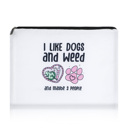 Ymapinc Makeup Bag Weed Gifts Dog Gifts, Dog Lover Gifts for WomenWeed Accessories Green Leaves Decor, Dog Mom Christmas Birthday Friendship Gifts Friends Dog Lovers Travel Toiletry Bag