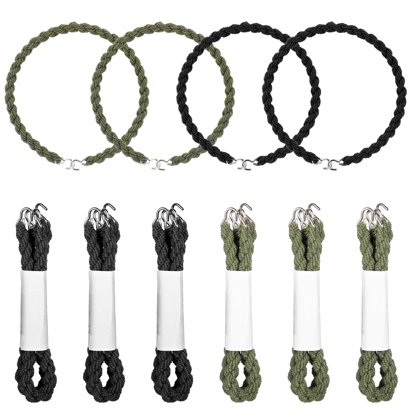 Matwsec 12 Pcs Boot Blousers Elastic Blousing Straps Boot Bands with Metal Hooks Cowboy Trouser Blousing Straps Personnel Securing Pants Boots During Outdoor Activity