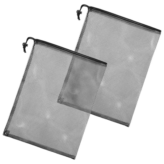 2Pcs Mesh Drawstring Bag,12" X 16" With Cord Lock Closure,Pond Pump Mesh Bag Filter,Durable Nylon Meshes Drawstring Bags,Pond Pump Barrier Bags For Outdoor Ponds Filters,Media Water Pumps Parts