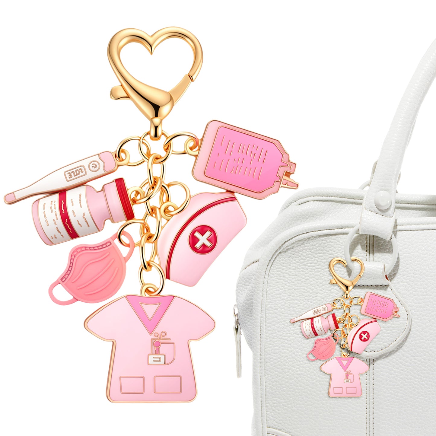 Ouligay Nurse Keyring Nursing Gift School Nurses Student Graduation Future Medical Practitioner Registered Nurse Appreciation Female Nurses Day Week Gifts Accessories