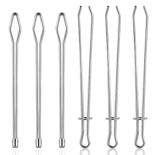 Ymapinc 6PCS Bodkin Sewing Tool for Elastic, Metal Drawstring Threader Tweezers Can Quickly and Easily Replace and Thread The Drawstring of a Sweatshirt, Suitable for Sports Pants, Drawstring Bags