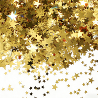 Nogeqi 50g Gold Star Confetti, Table Confetti, Glitter Foil Star Sequins for Wedding Party Birthday Festival DIY Gift Decorations (5/10/15/20mm)