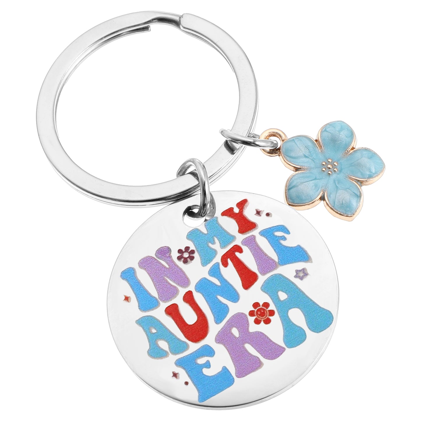 Mabor Stainless Steel Aunt Keychain - Creative Auntie Gift Ideas for Mother's Day, Birthday & Anniversary Present