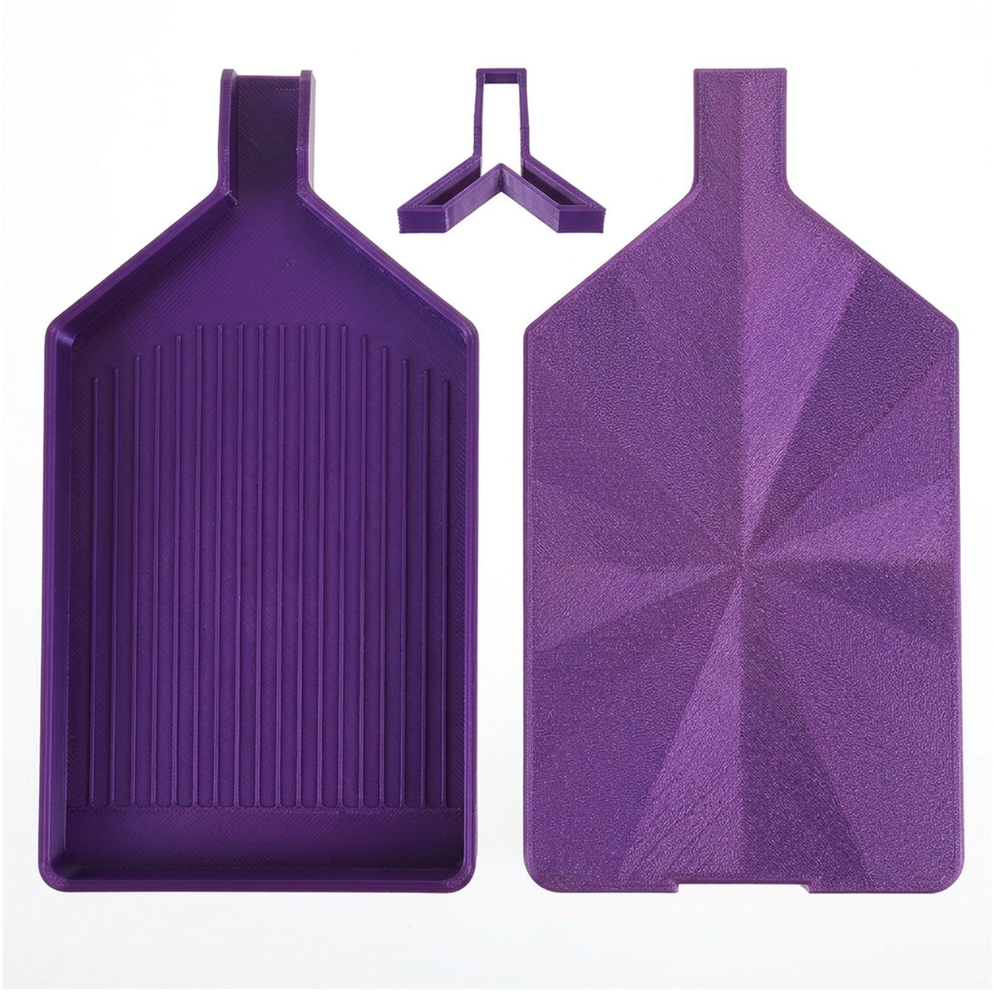 Mabor Silky Diamond Art Trays with Lids, Tray with Prismatic Shine Lid, Diamond Art Accessories and Tools for 5D Embroidery Painting Beads Dot DIY Crafts, Purple