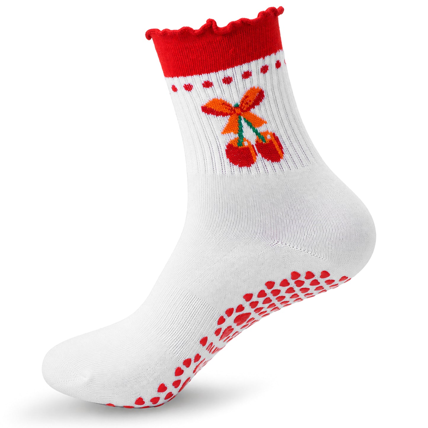 Ymapinc Cute Pilates Socks Non Slip for Women, 1 pairs Grippy Socks Women with Grips, Non Slip Yoga/Ballet Sock for Girls, Pilates Gifts for Barre/Workout