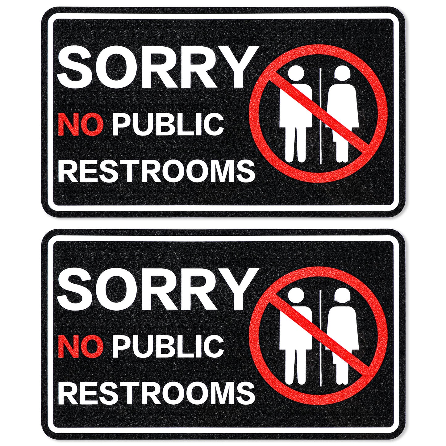 Shimmeroo 2PCS Sorry No Public Restroom Signs, Self-Adhesive Notice Sticker, No Public Lounge Label for Store Office Home Private Bathroom