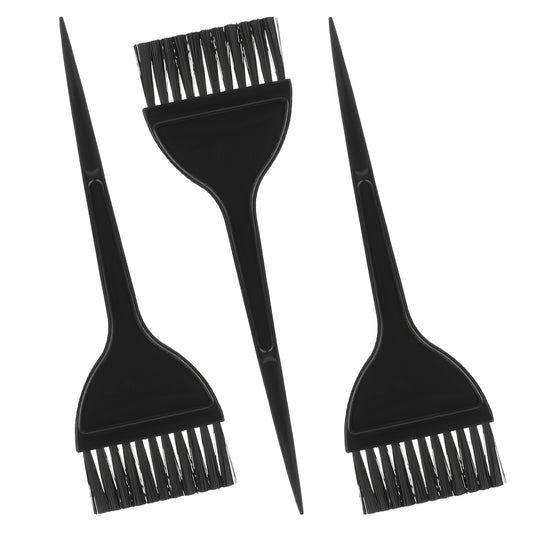 Ymapinc 3 Pcs Hair Dye Brush for stylist, Hair Color Supplies Salon Accessories Applicator Brushes for Stylists Hairs DIY Tools (Plastic Black)