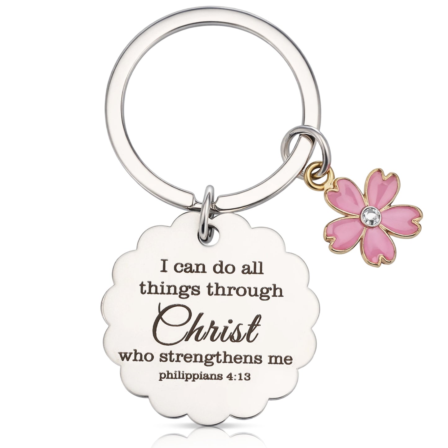 Tyqour Christian Keyring for Women Religious Gifts Inspirational Bible Verse Gifts Christian Women Faith Spiritual God Gift Teen Girl Best Friend Mom Daughter
