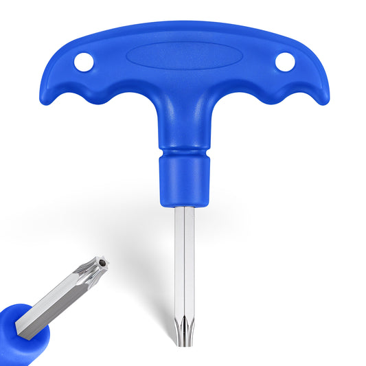 Ymapinc Golf Club Wrenches Tools Golf Torque Wrench Golf Head Adjustment Tool Stainless Steel Golf Club Driver Torque Tool Shaft Adapter Sleeve, T20(Blue)