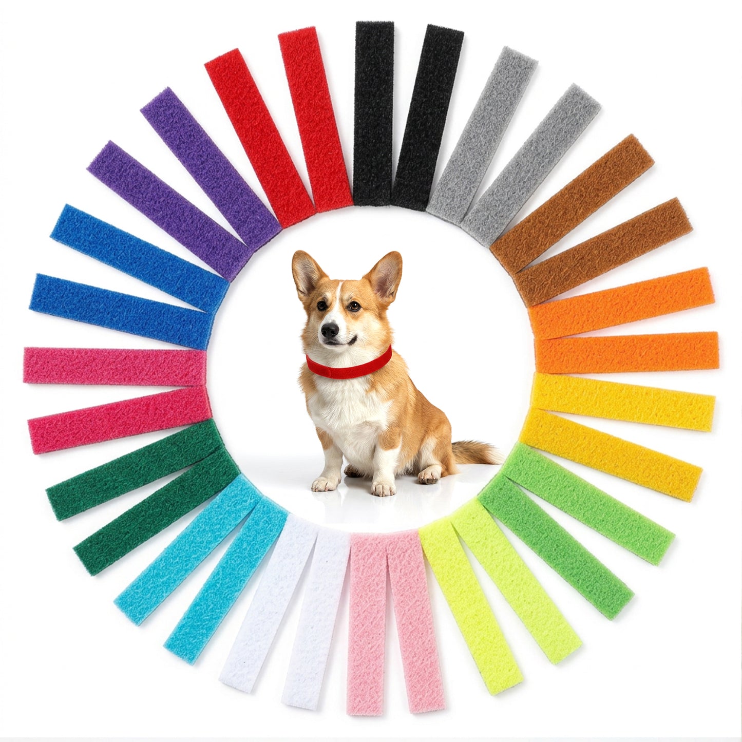 Matwsec 30 Pcs Puppy Whelping Collars 11.81 Inch Newborn Puppy Collars Double-Sided Soft Adjustable Id Bands Nylon Puppy Id Collars for Whelping Litter Newborn Pet Puppies and Kittens (15 Colors)