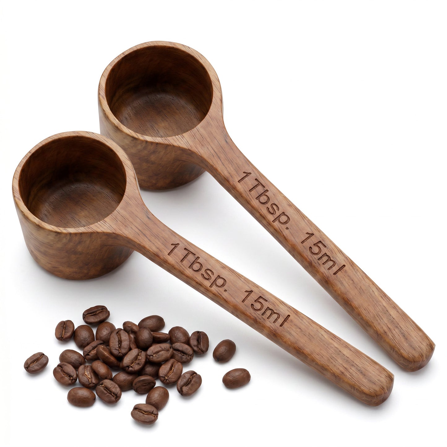 2 Pcs Tablespoon Scoop 1 Tbsp Scoop Wooden Table Spoons Measuring Spoon
