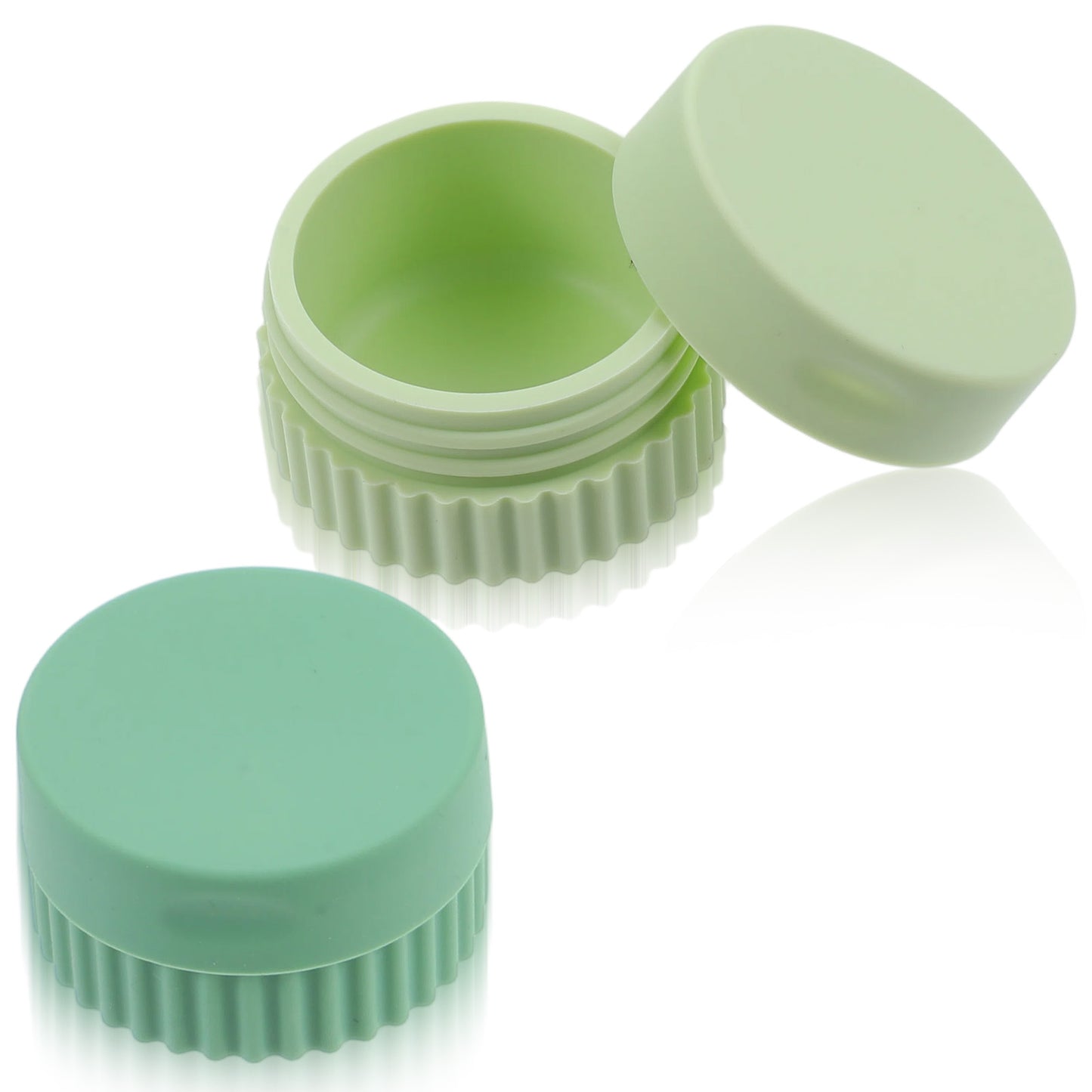 Nogeqi 4 Pcs Travel Pots for Cream, 20 ml Silicone Small Travel Containers for Creams, Toiletries, Lotion, Leakproof Refillable Cosmetic Containers Compact Size for Traveling